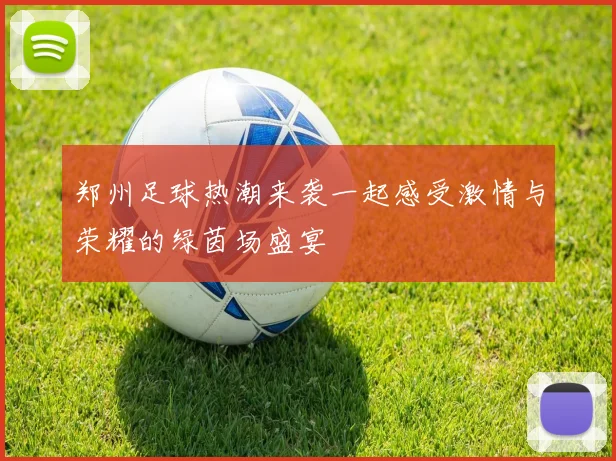 郑州足球热潮来袭一起感受激情与荣耀的绿茵场盛宴